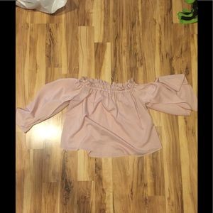 Pink off the shoulder top