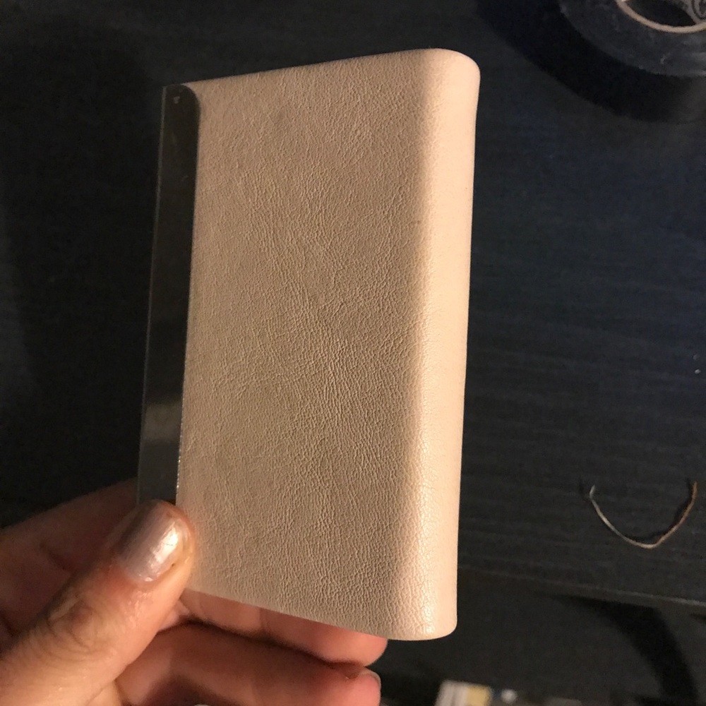 Leather Blush pink card holder/small wallet