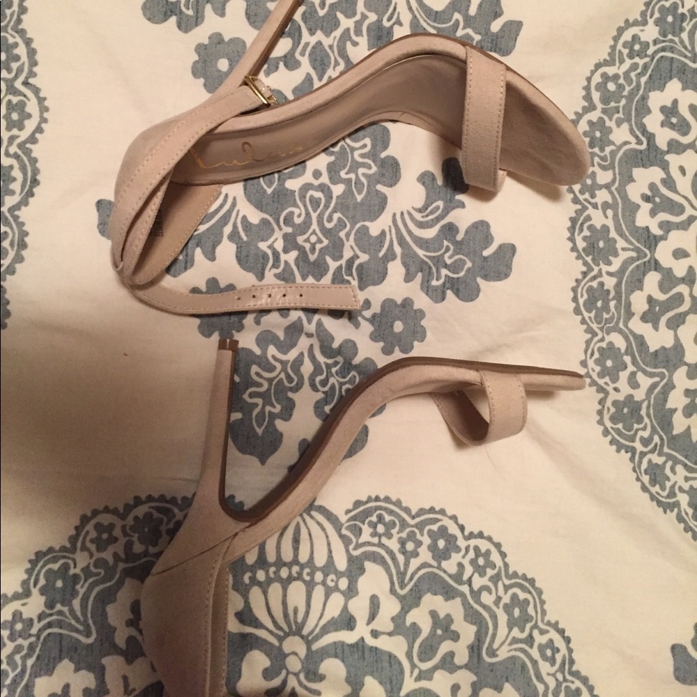 Nude straps heels from Lulus
