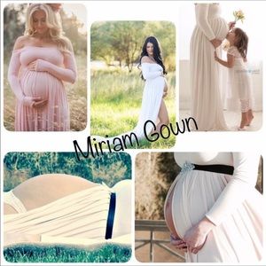 Sew trendy maternity photo shoot dress with slit