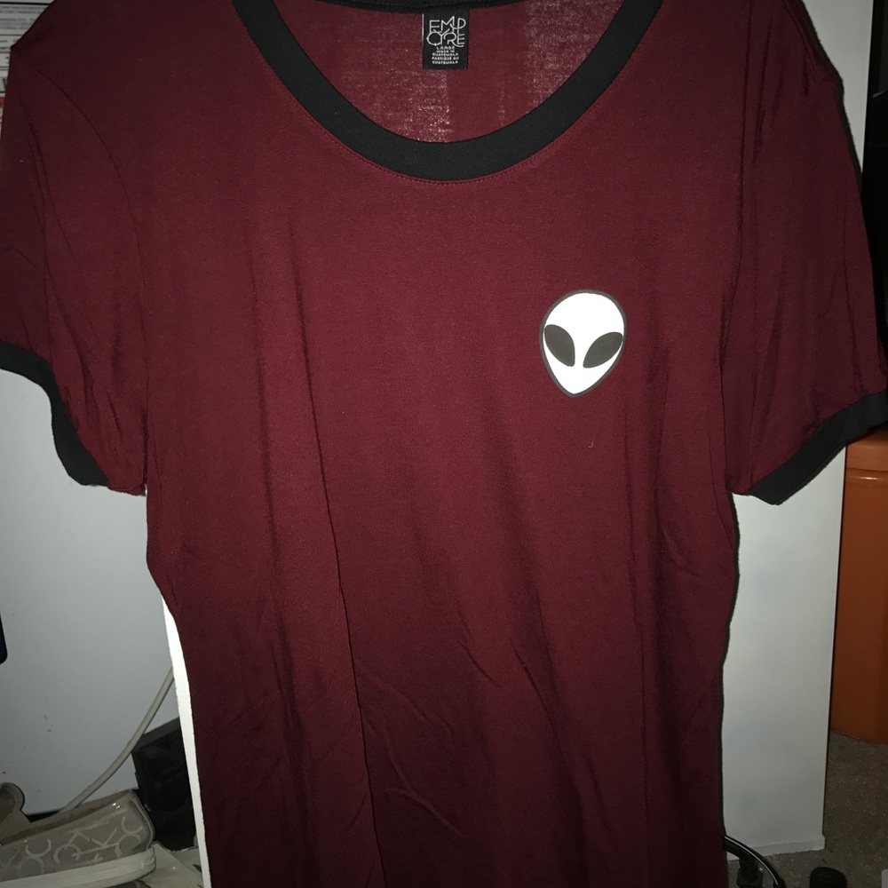 Burgundy Alien T-Shirt