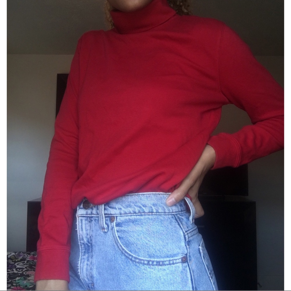 ❌Sold on Depop❌ Red turtle neck