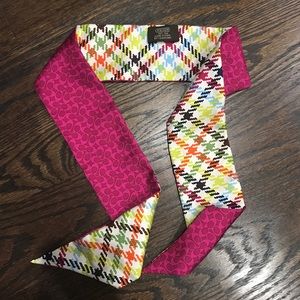 Coach 100% Silk Ponytail Scarf
