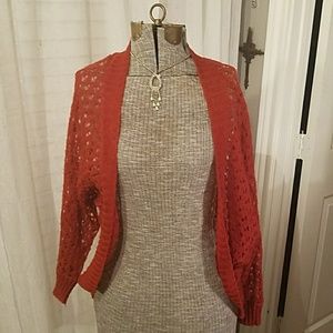 Burnt orange shrug