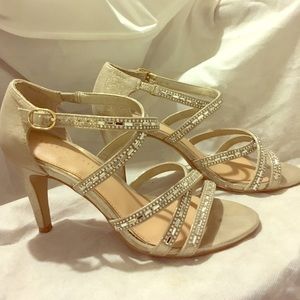 Kelly and Katie Champagne Heels