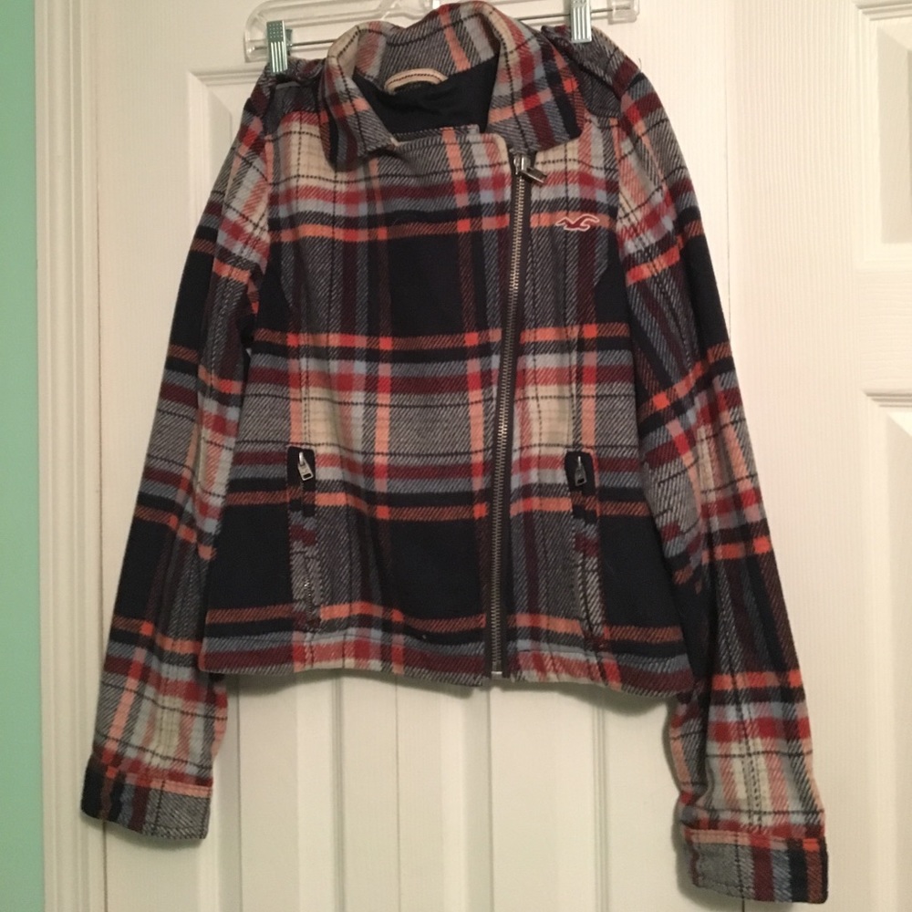 Plaid flannel like winter coat.