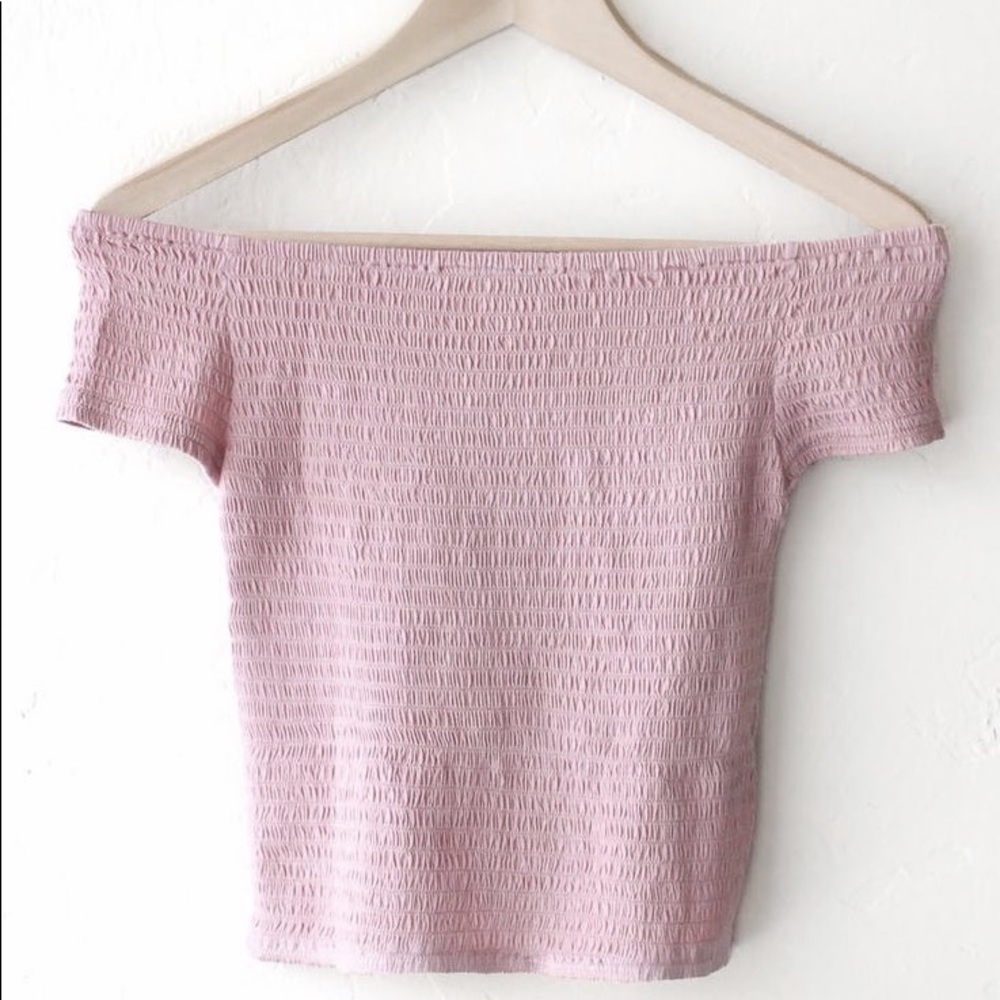 Baby Pink Smocked Crop