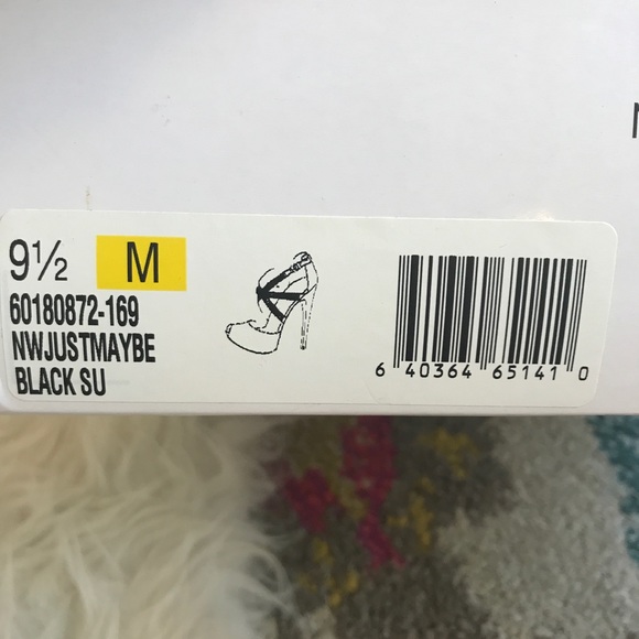 Nine West Suede Black Heel Stiletto with box 9.5 - Picture 8 of 8