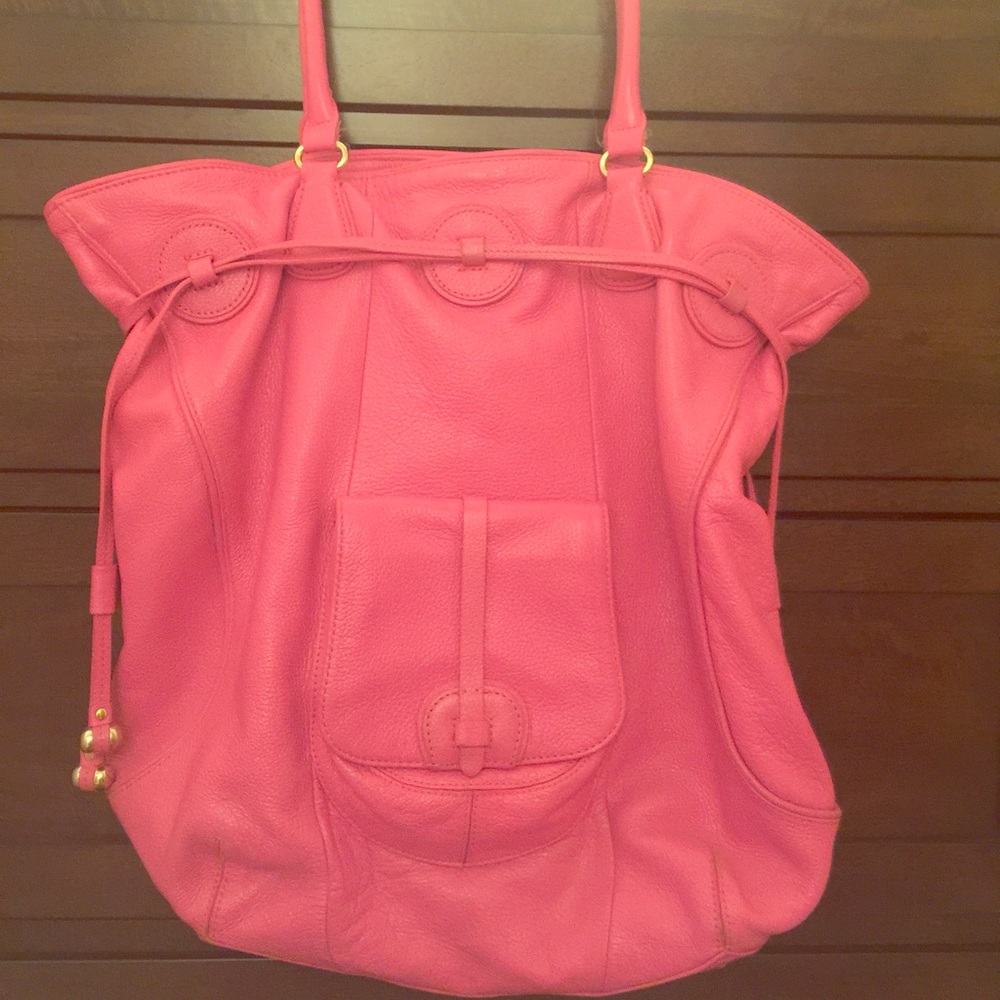 Used Issac Mizrahi Pink Tote