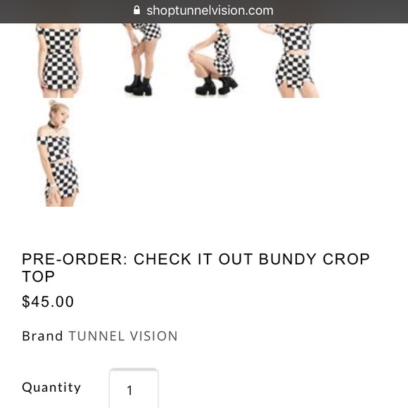 SOLD TunnelVision "Check it out Bundy" Top & Skirt - Picture 6 of 7