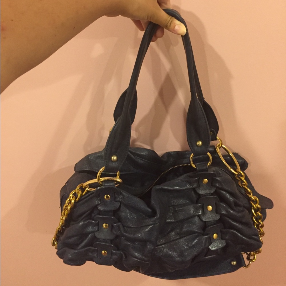 Sabina 3-pocket navy shoulder bag