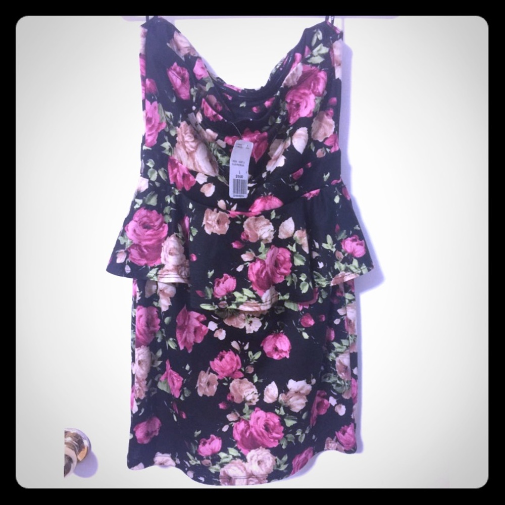 Peplum Floral Dress