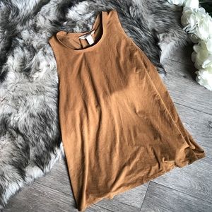 Suede Camel Tank