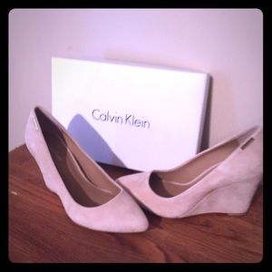 Calvin Klein Suede Wedges