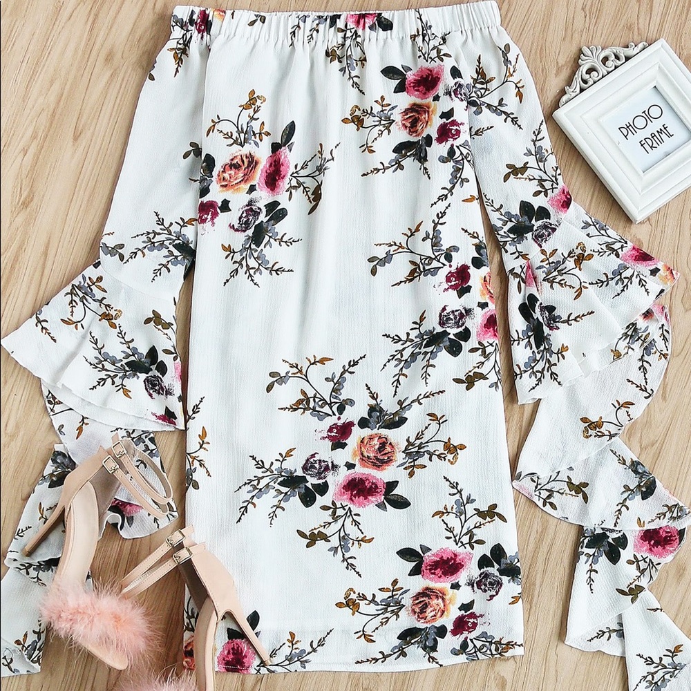 Off the shoulder floral dress
