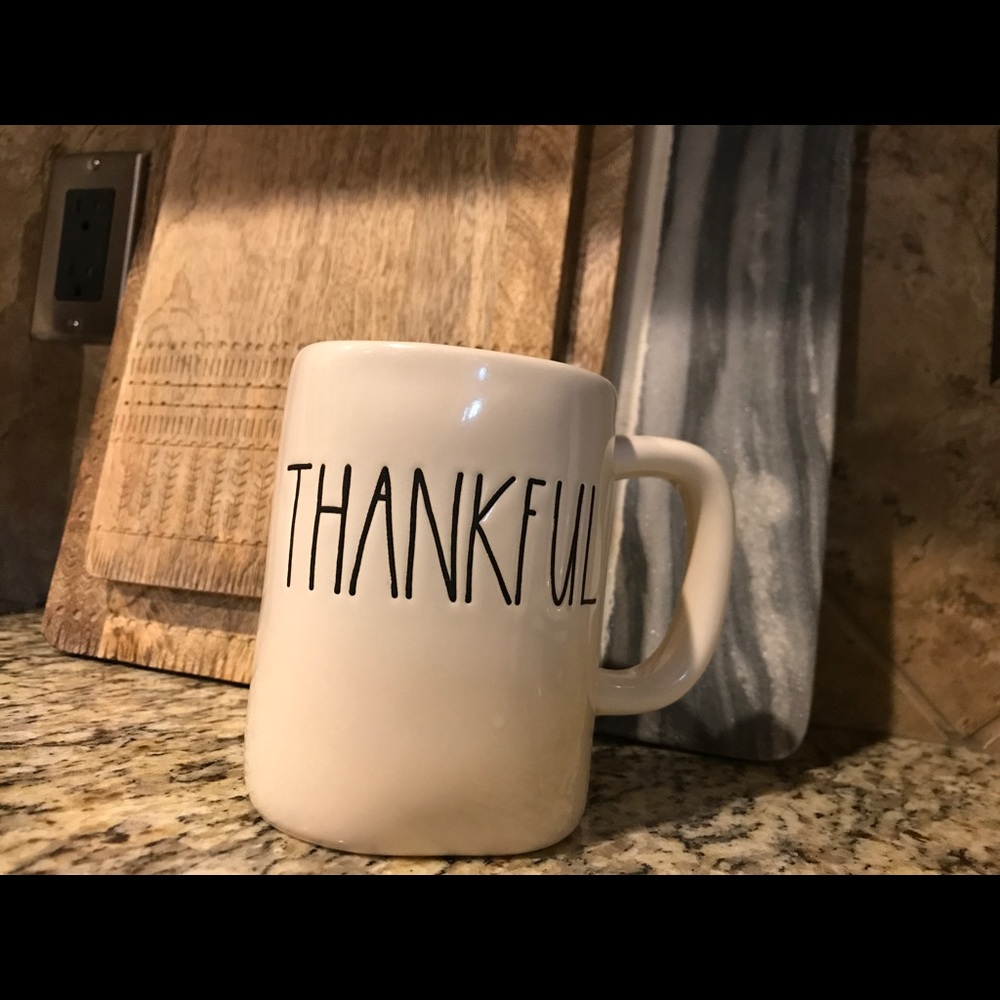 Rare Rae Dunn Thankful coffee mug