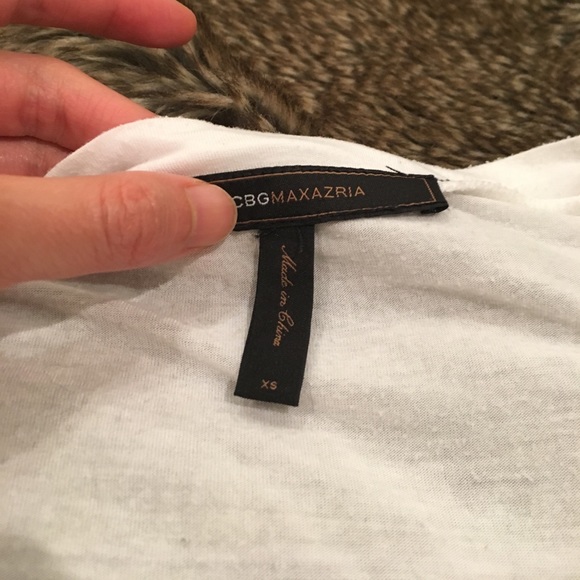 BCBG deep V Neck sheer t shirt - Picture 3 of 5