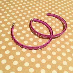 Large Purple Jeweled Hoop