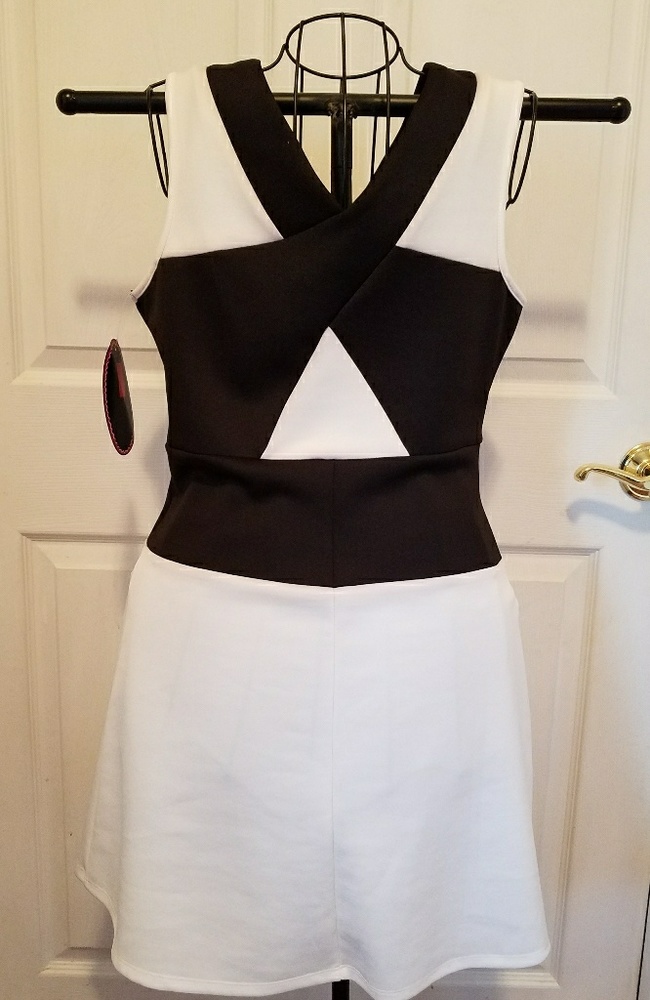New with Tags Blk/Wht Skater Style Dress