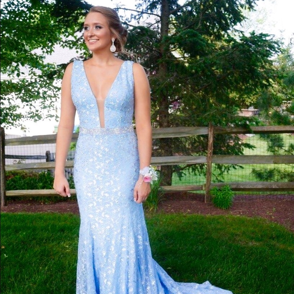 Light blue Jovani prom dress