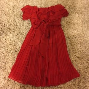 Foreign Exchange Strapless Red Dress