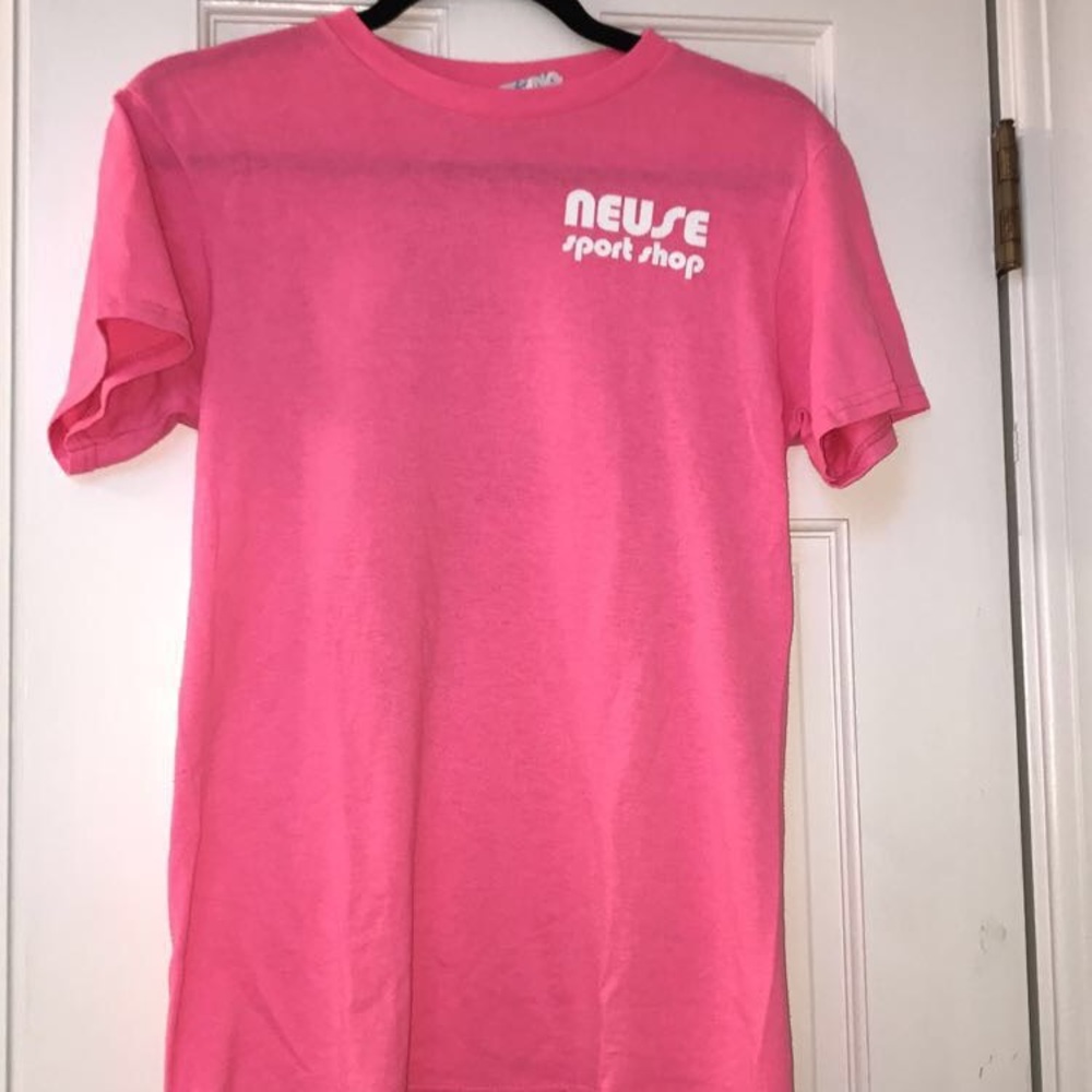 neon pink neuse sprit shop tshirt