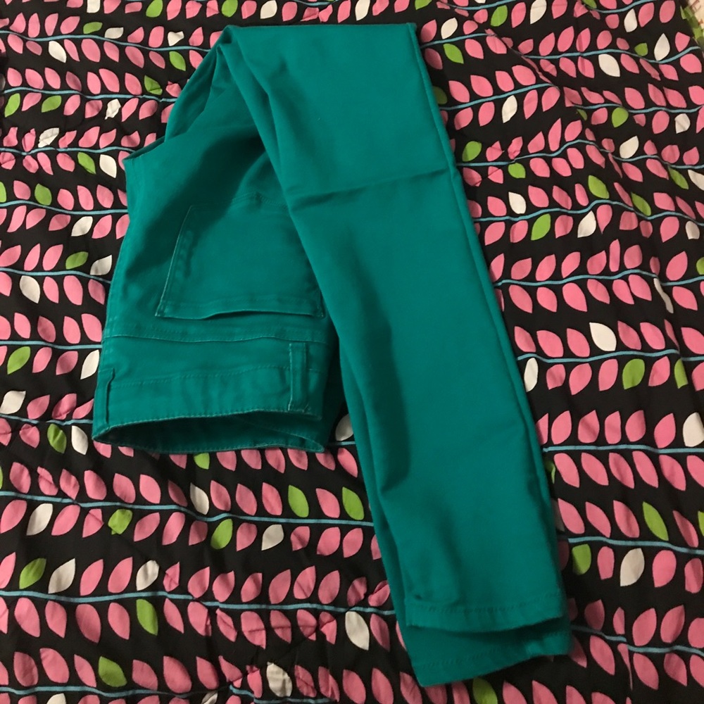 Teal delias skinny jeans