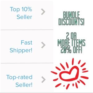 Bundle Discounts! 2 or more items... 20% off!