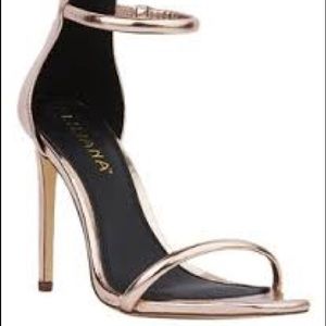 Rose gold single-sole sandals