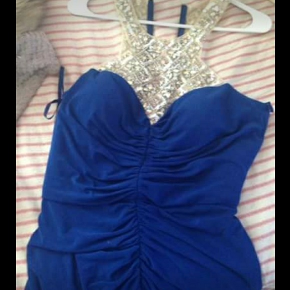 royal blue fancy dress