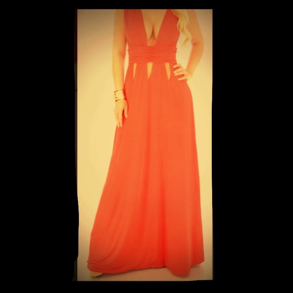 New Red Goddess CutOut Maxi Dress or Cover Up S - Picture 1 of 3