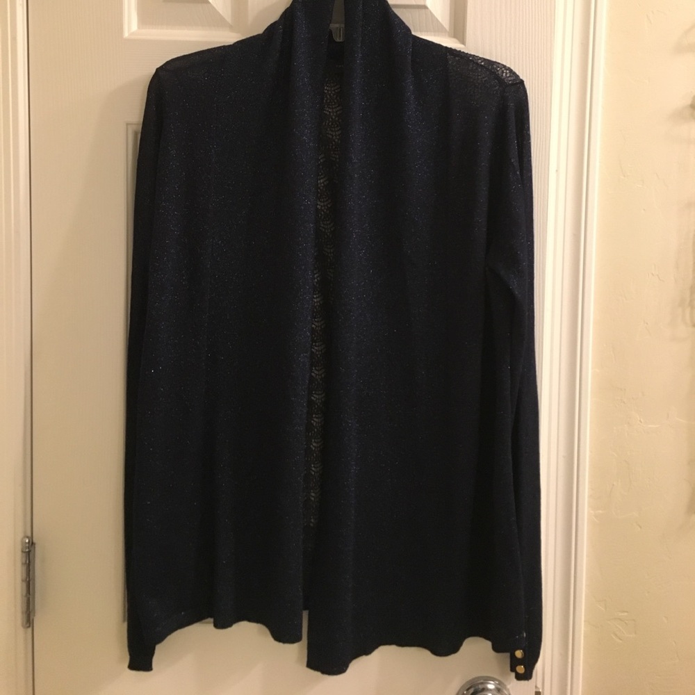 The Limited Open Cardigan black with blue sparkles