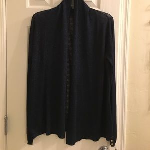 The Limited Open Cardigan black with blue sparkles