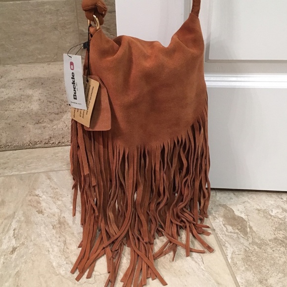 Buckle Handbags - Fringe Satchel