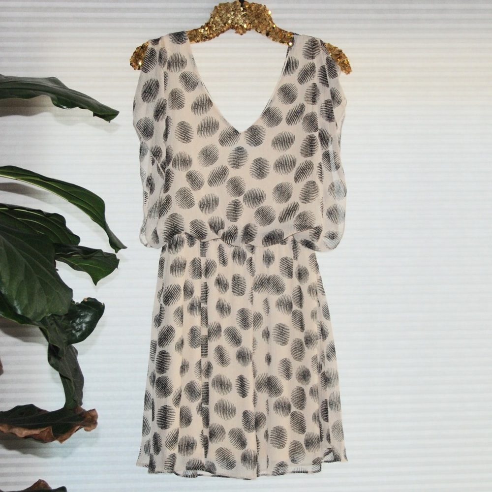 Geometric Print Flounce Dress, by Buttons