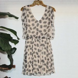 Geometric Print Flounce Dress, by Buttons