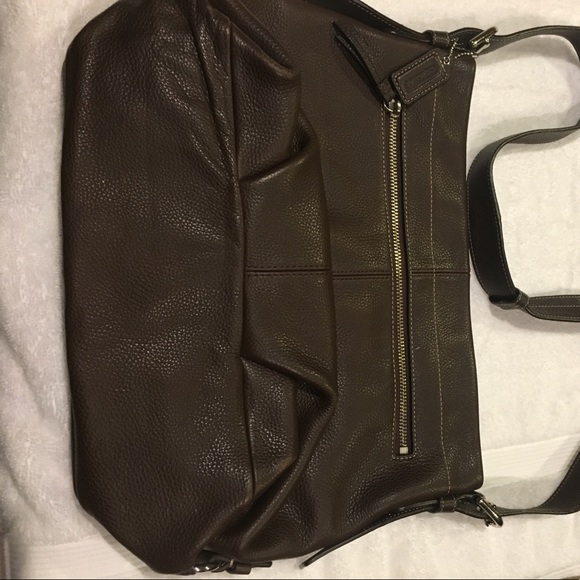 Brown, leather COACH purse. - Picture 2 of 8
