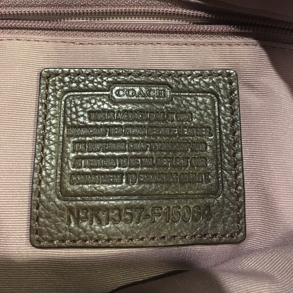 Brown, leather COACH purse. - Picture 7 of 8