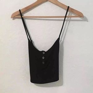 Hollister button up crop top tank