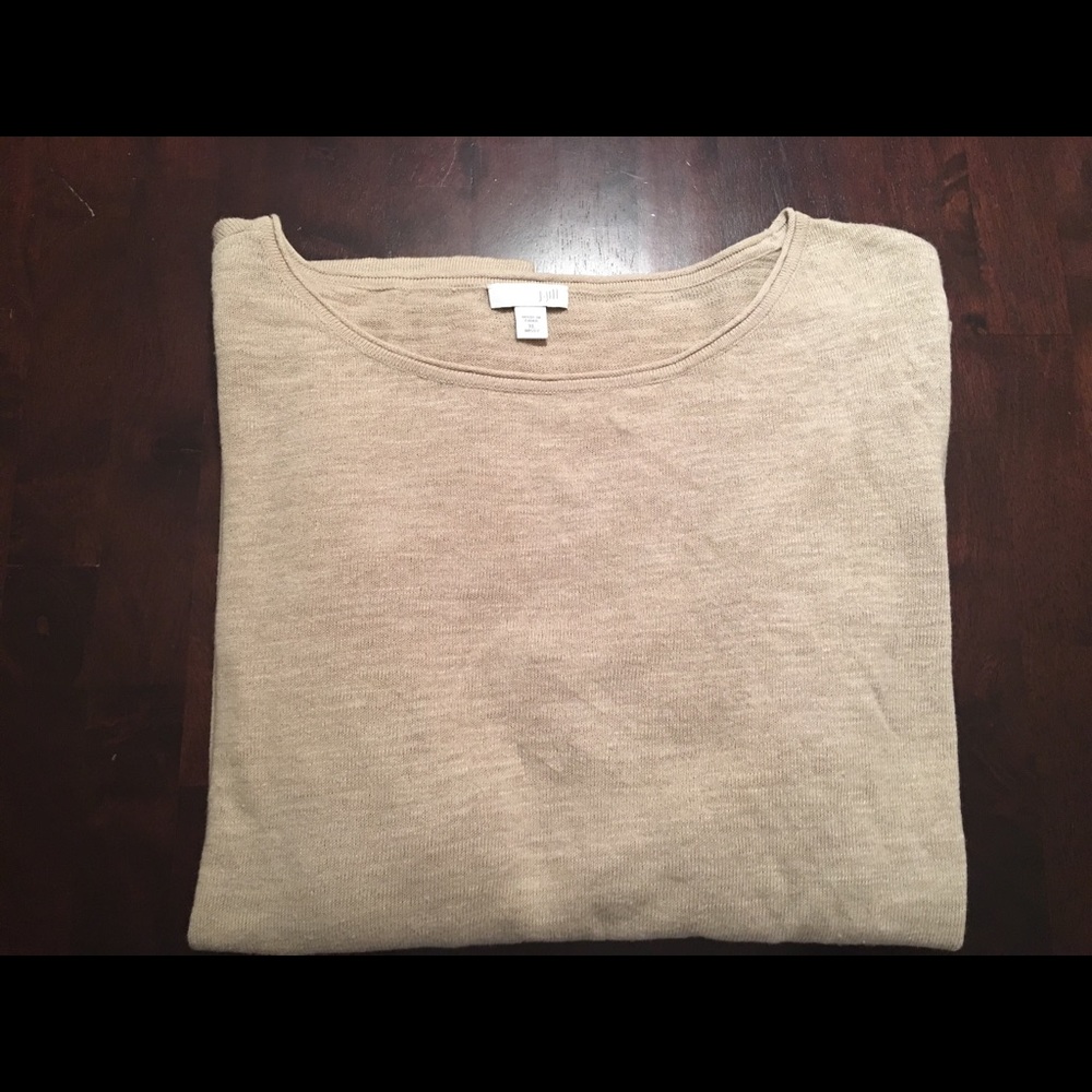 J. Jill 3/4 sleeve length linen blend sweater