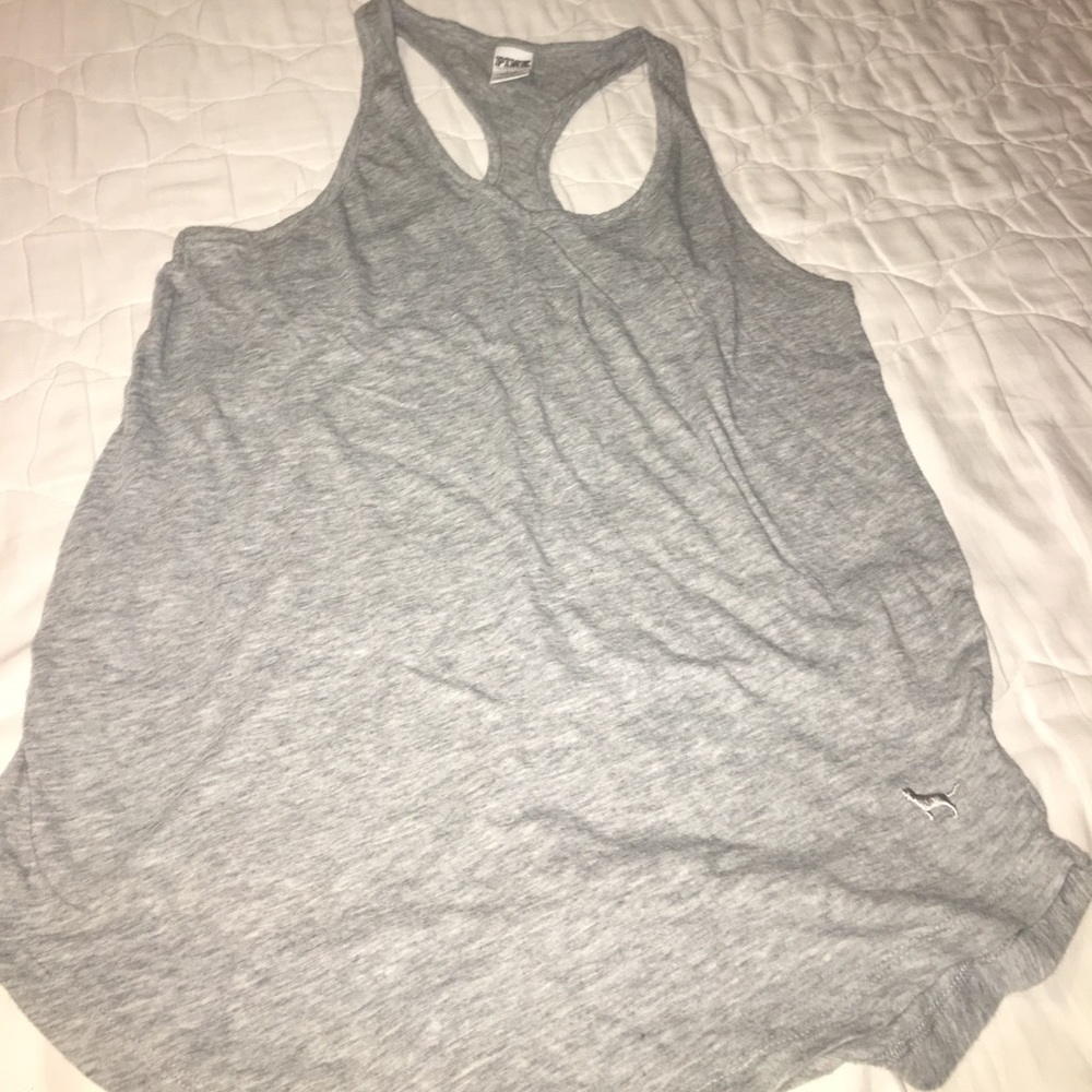 Gray tank top from pink