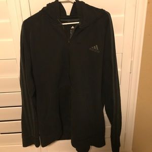 Adidas black hoodie jacket