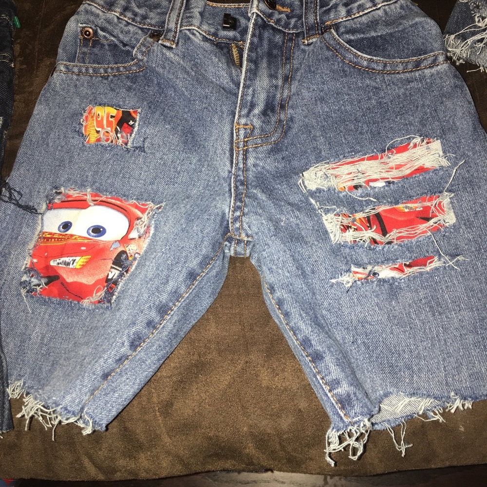 Custom distressed denim for kids women and men!