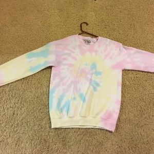 this is a tye-dye sweatshirt
