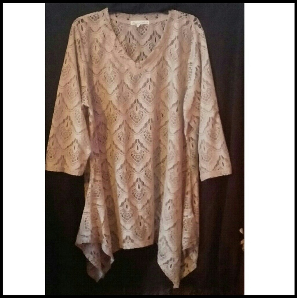 Pleasant Shades Tunic Style Lace Top