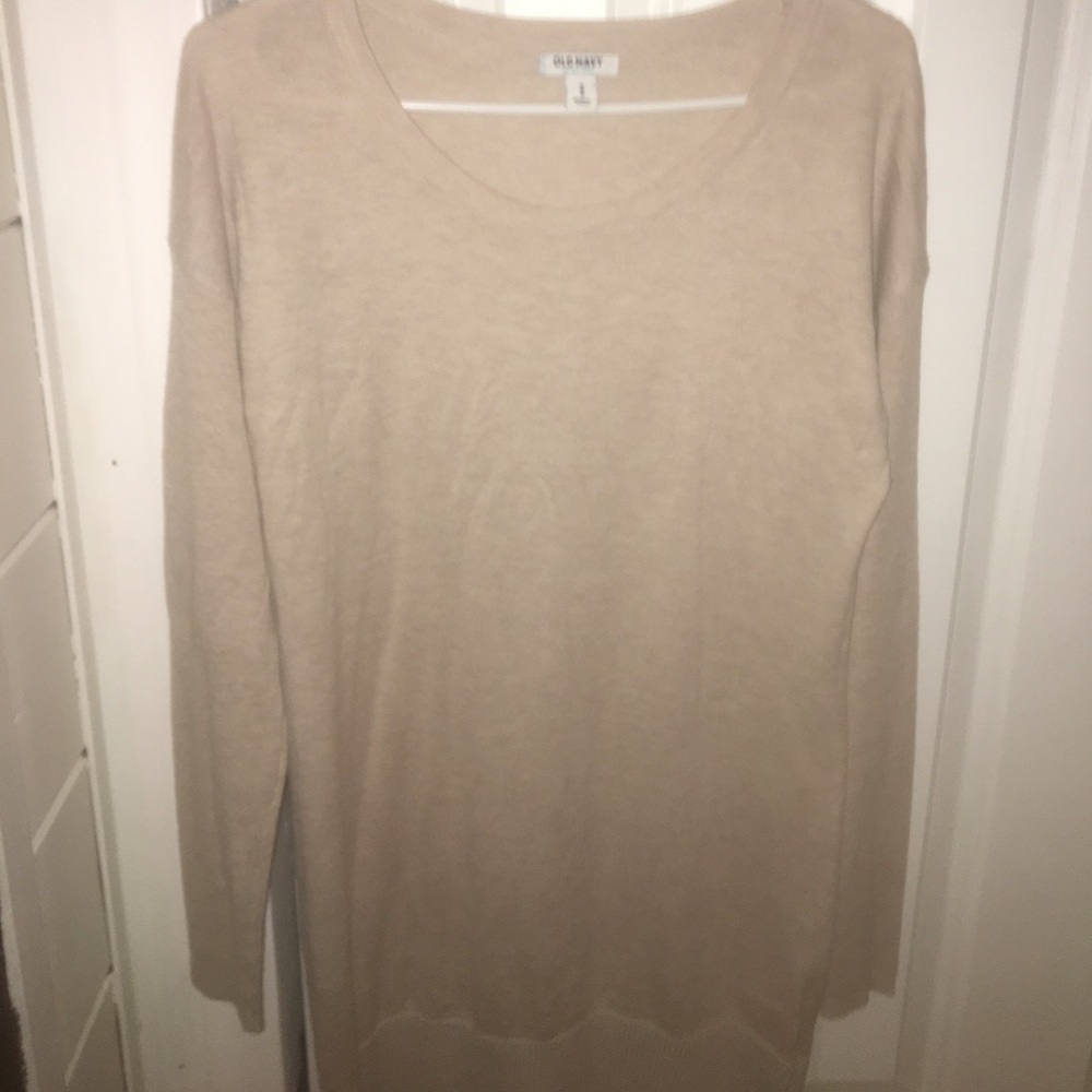 tan sweater dress
