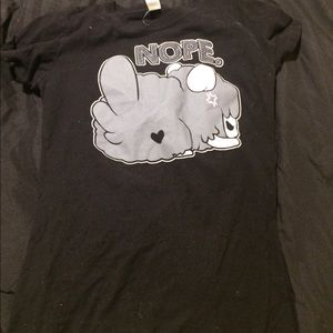 Black t shirt with animal graphic