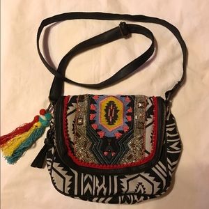 Aldo aztec pattern cross body purse