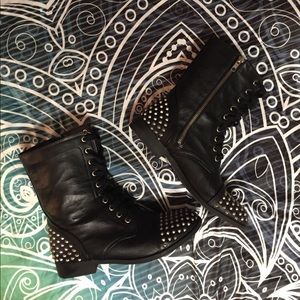 Studded Combat Boots