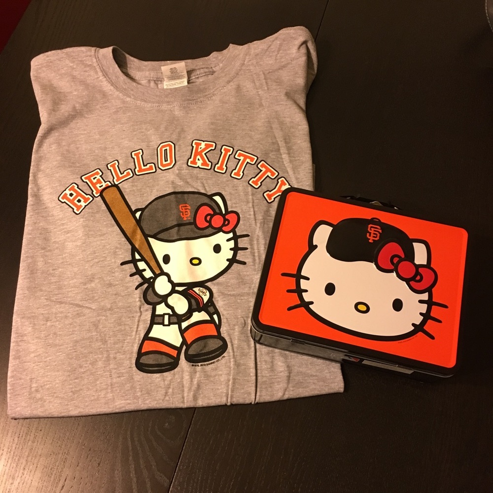 SF Giants + Hello Kitty lunch box and shirt